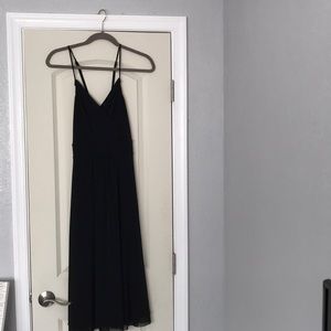 Black spaghetti strap cocktail dress